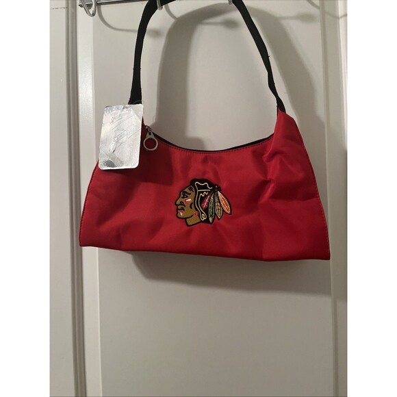 MVF Most Valuable Fan By Littlearth NHL Chicago Blackhawks Purse Handbag Red - Picture 6 of 13